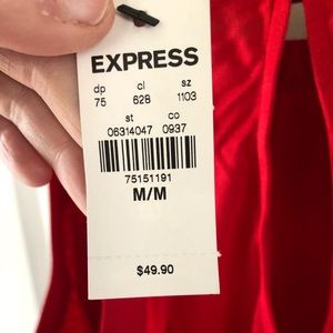 Red lace express tank top